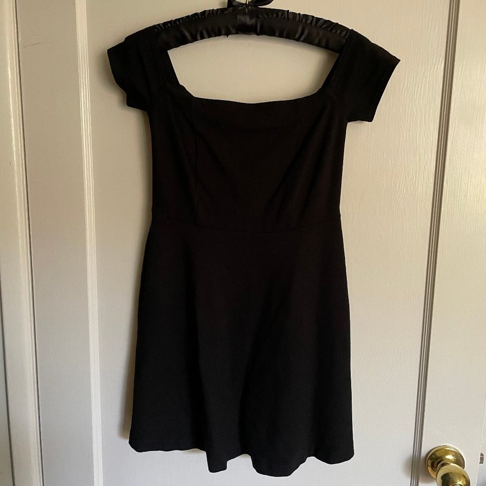 FREE PEOPLE Square Neck Black Mini Dress